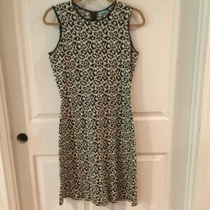 J. McLaughlin Animal Print Sleeveless cotton A-line midi dress Size small